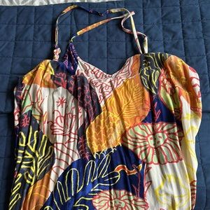 Adele Prost for Anthropologie. Coral pattern midi sundress